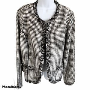 White House Black Market Fringe Jacket XL